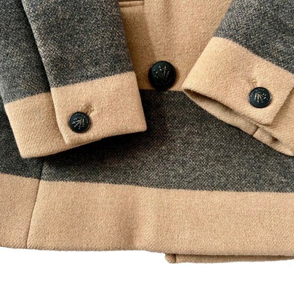 Rag & Bone New York Skye Stripe Camel Peacoat Jacket ( 00 / XS ) - Picture 9 of 12